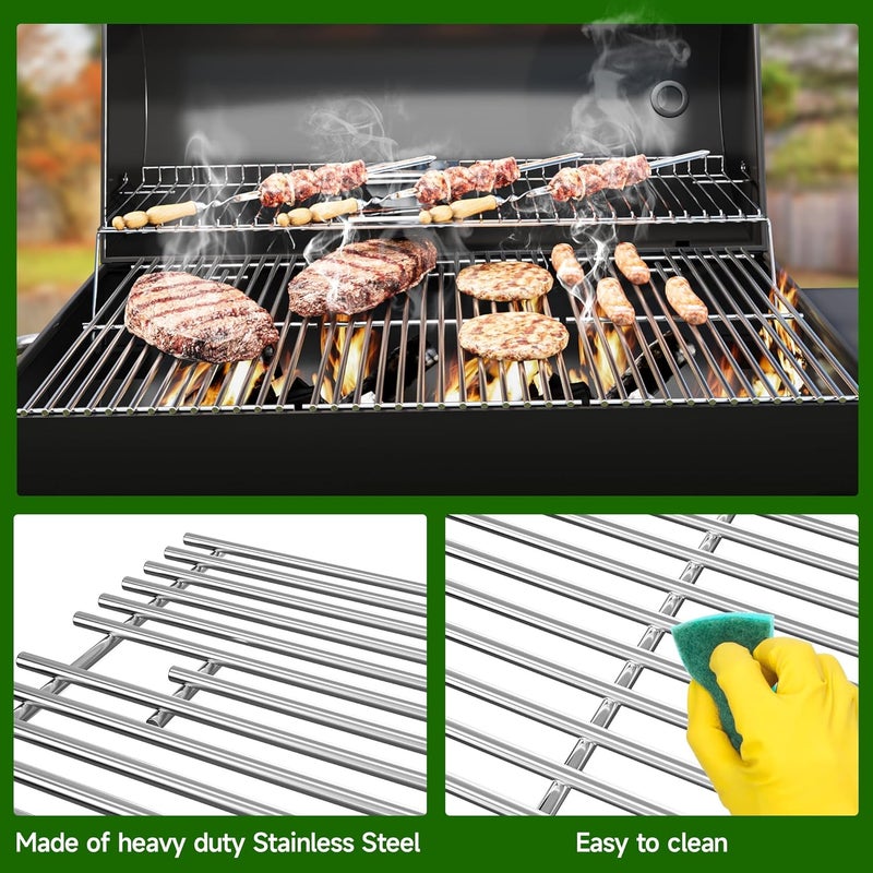 LOCVCDA Grill Grate for Charbroil Tru Infrared 4 Burner 463242715 463242716 463276016 466242715 466242716 G533-0009-W1A, Grill Replacement Parts for Nexgrill 720-0882A BHG 720-0882, 17inch, Stainless Steel - Image 5